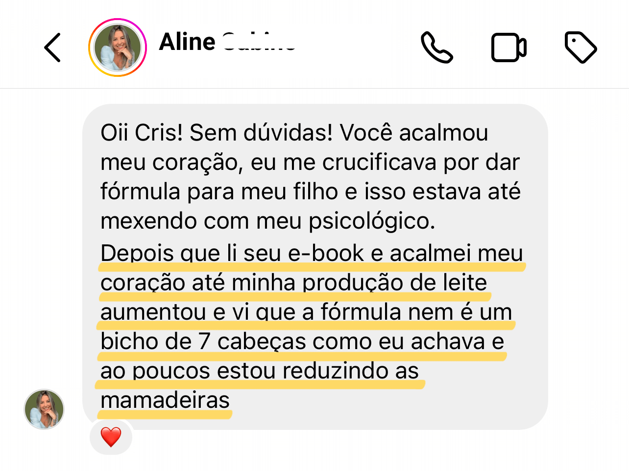 Depoimento Aline Sabino